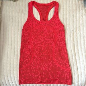 Red Lululemon Swiftly Tech Tank Top